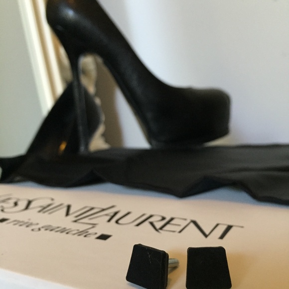 YSL Tribtoo Black Caviar Leather Pumps in size 38 - Picture 4 of 9